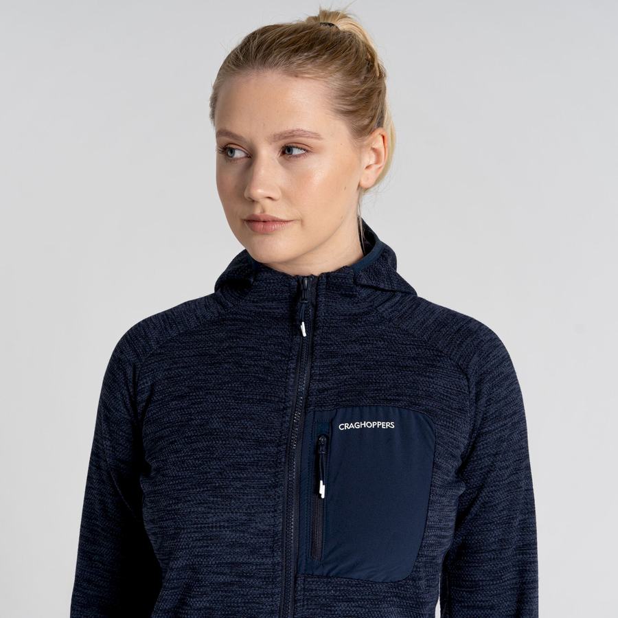 Blue Navy Craghoppers Trina Hooded Women's Jackets | SHZ8966PD