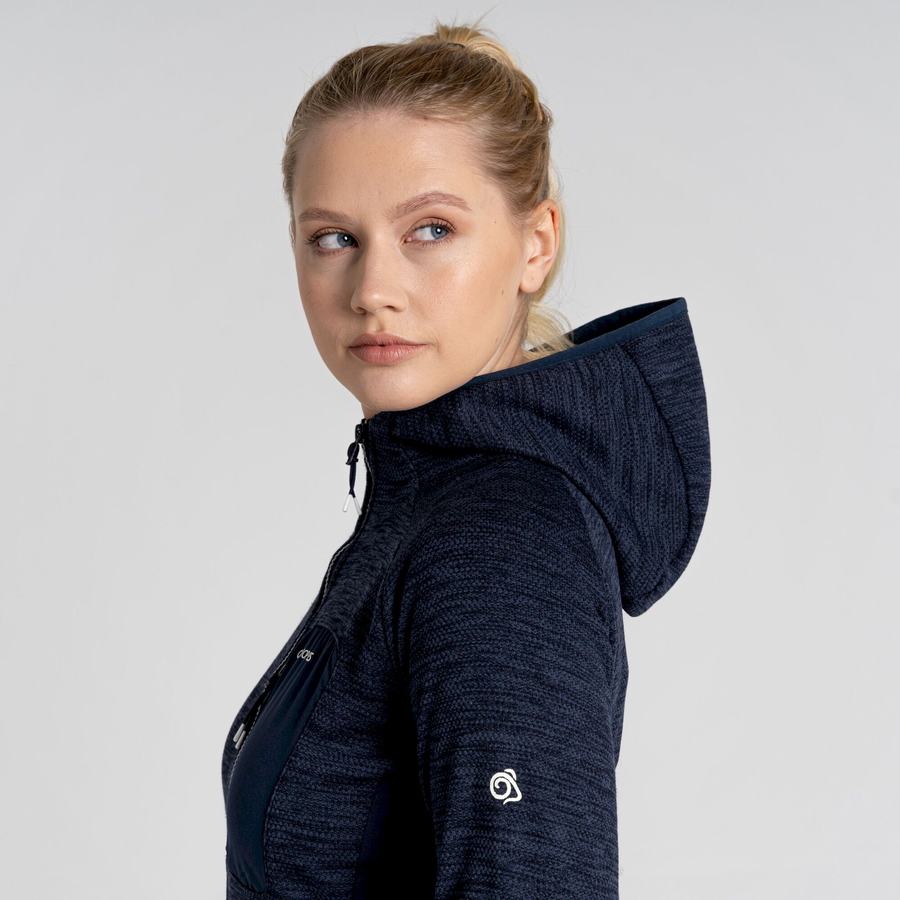 Blue Navy Craghoppers Trina Hooded Women's Jackets | SHZ8966PD