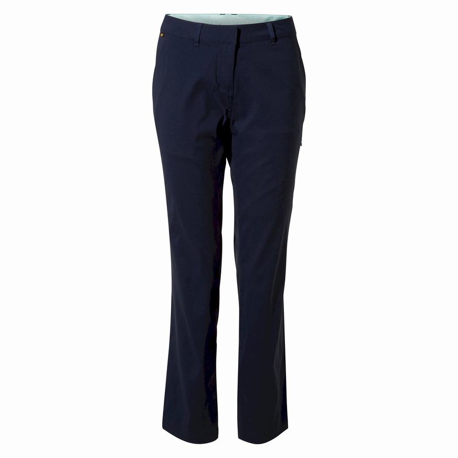 Blue Navy Craghoppers Verve Women's Trousers | GPQ9745HZ