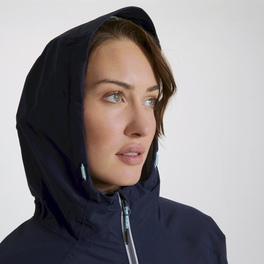 Blue Navy Craghoppers Waterproof Atlas Women's Jackets | ULK206ME