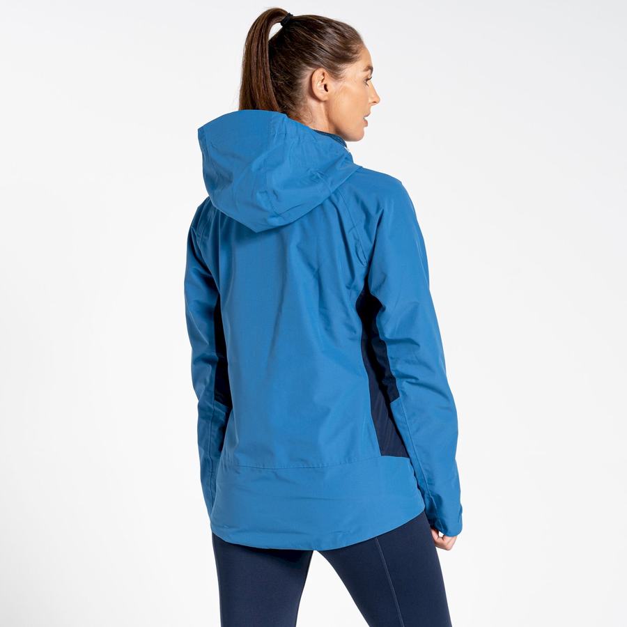 Blue Navy Craghoppers Waterproof Atlas Women's Jackets | XAN8378TF