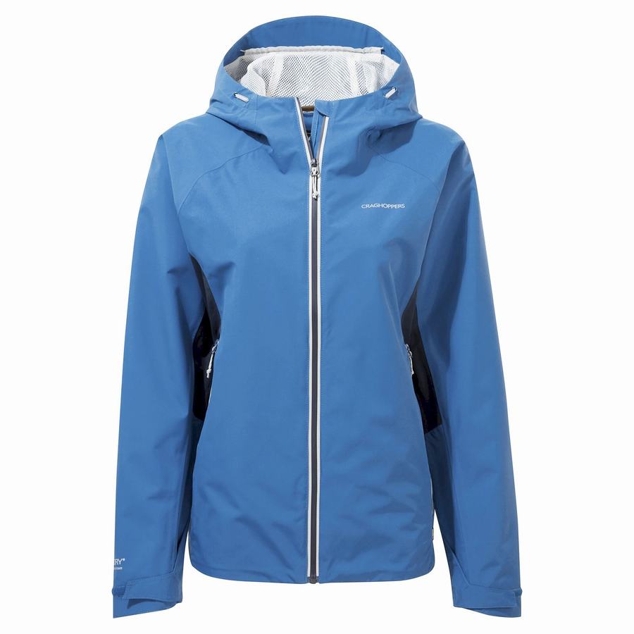 Blue Navy Craghoppers Waterproof Atlas Women's Jackets | XAN8378TF