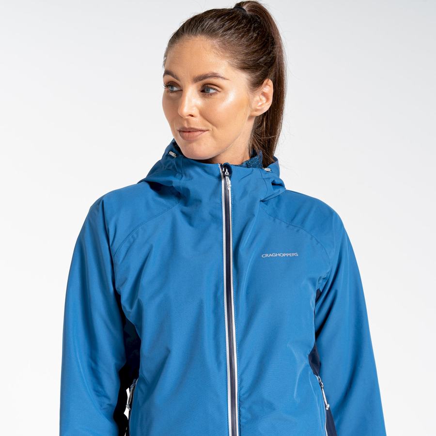 Blue Navy Craghoppers Waterproof Atlas Women's Jackets | XAN8378TF