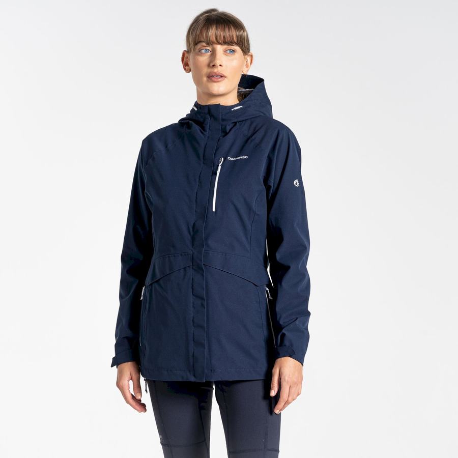 Blue Navy Craghoppers Waterproof Caldbeck Women's Jackets | DDV981IZ