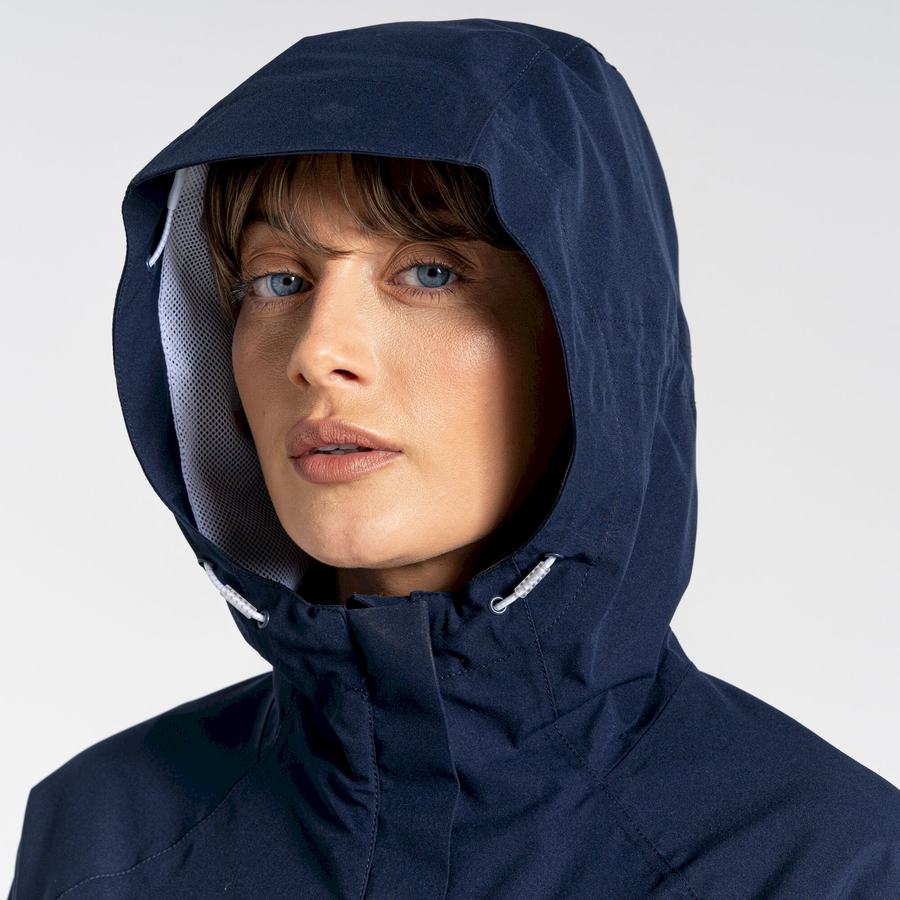 Blue Navy Craghoppers Waterproof Caldbeck Women's Jackets | DDV981IZ