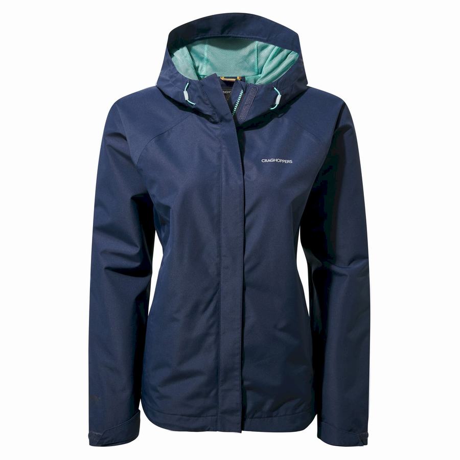 Blue Navy Craghoppers Waterproof Orion Women's Jackets | VKU2682BQ