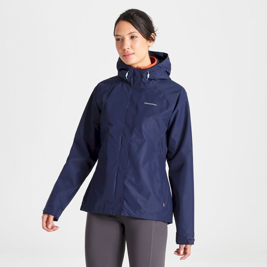 Blue Navy Craghoppers Waterproof Orion Women's Jackets | VKU2682BQ