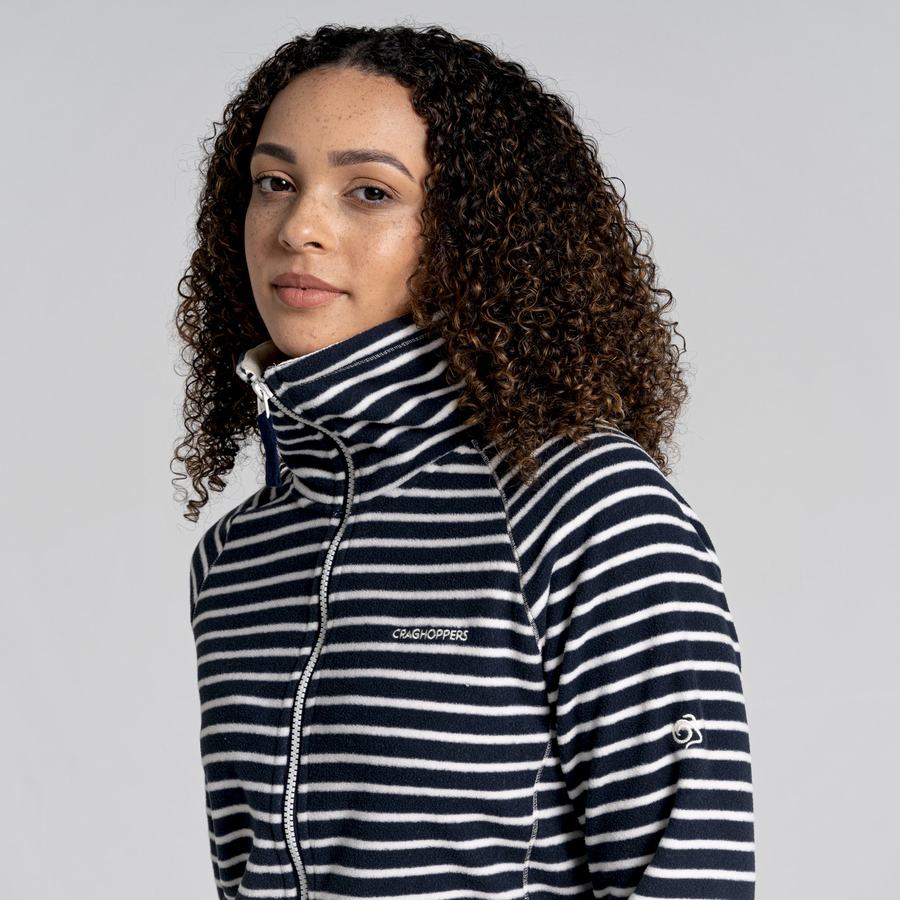 Blue Navy Stripes Craghoppers Ella Women's Sweaters | IUM1821KL