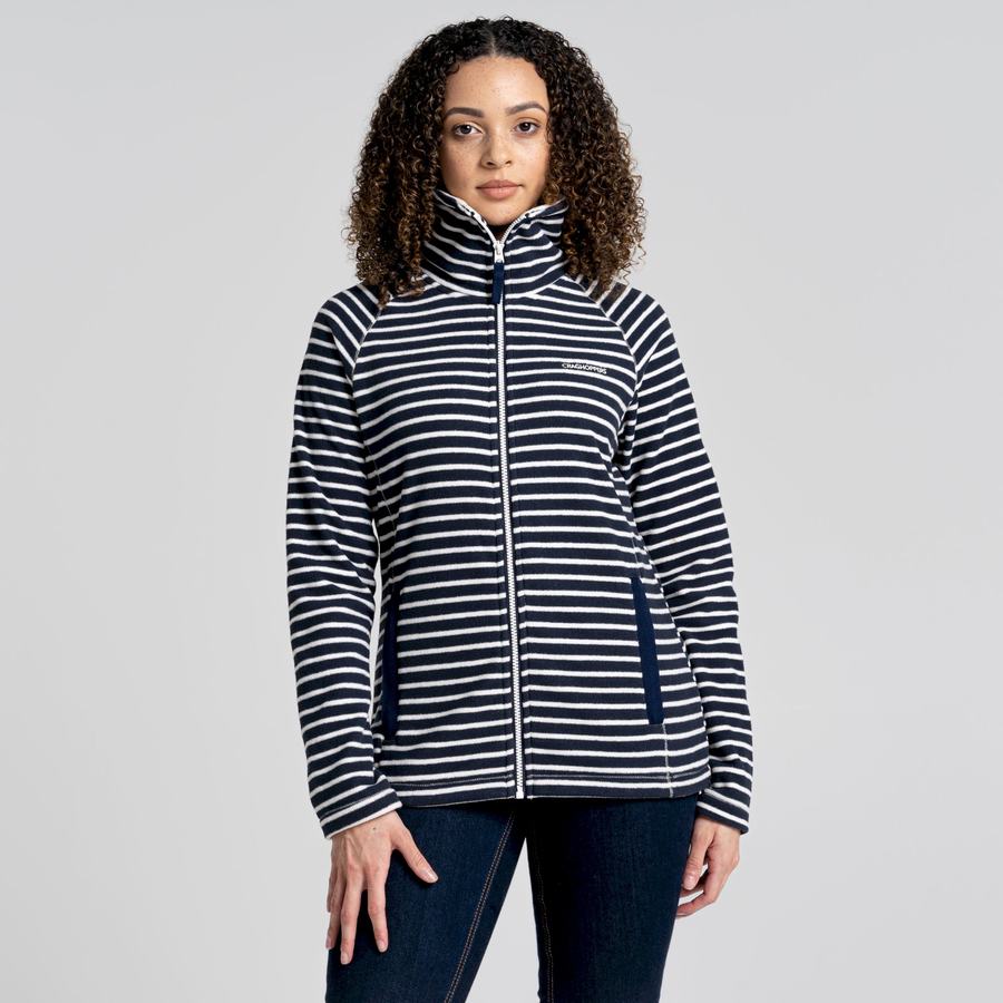 Blue Navy Stripes Craghoppers Ella Women's Sweaters | IUM1821KL