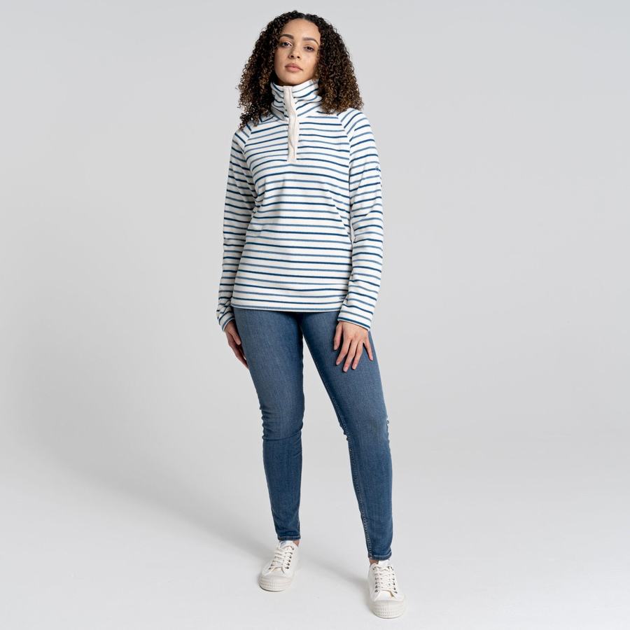 Blue Stripes Craghoppers Ella Overhead Women's Sweaters | YDB2531YN