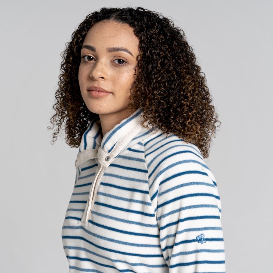 Blue Stripes Craghoppers Ella Overhead Women's Sweaters | YDB2531YN