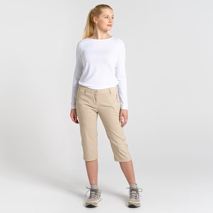 Brown Craghoppers Kiwi Pro II Crop Women's Trousers | QCT3986GO