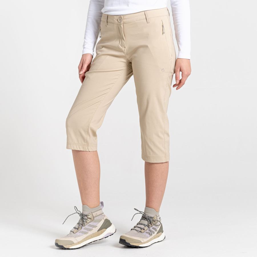 Brown Craghoppers Kiwi Pro II Crop Women's Trousers | QCT3986GO