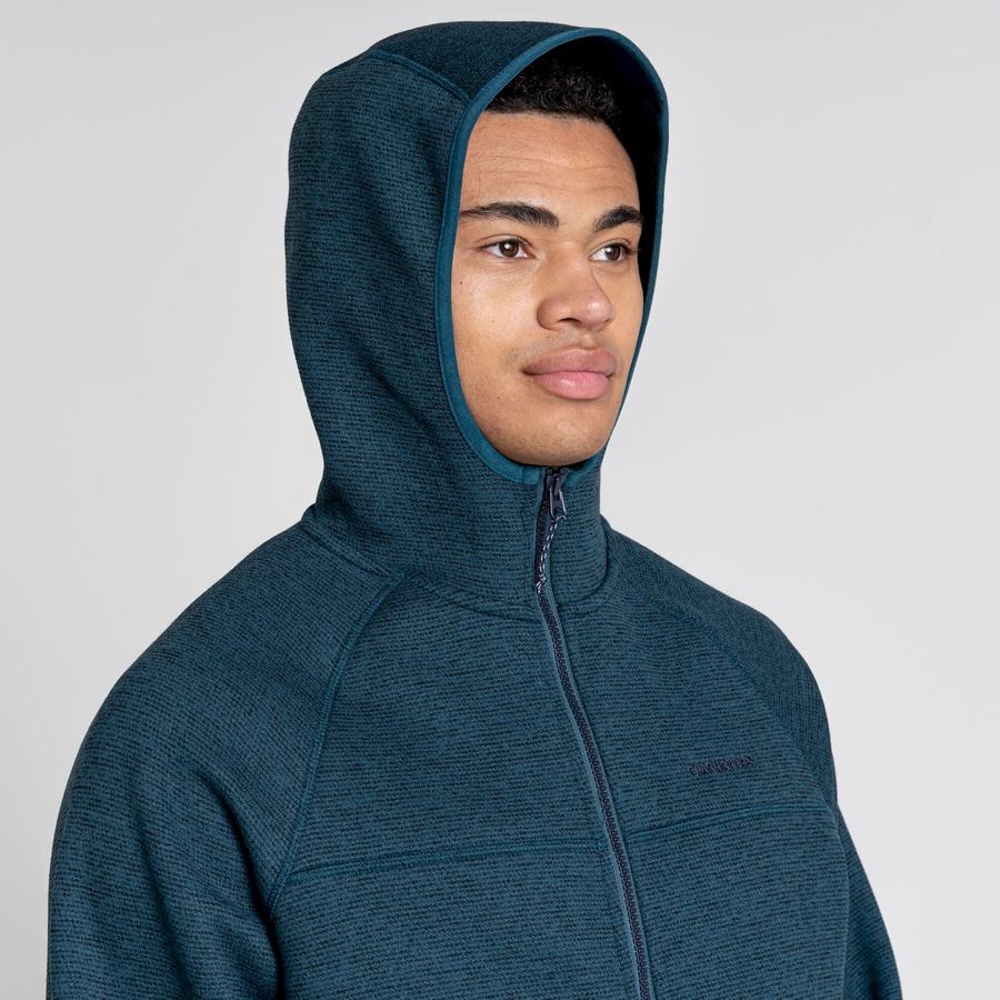 Dark Blue Craghoppers Brayden Hooded Men's Sweaters | CYL1082LN