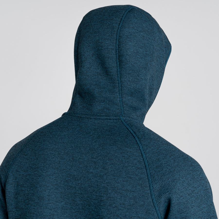 Dark Blue Craghoppers Brayden Hooded Men's Sweaters | CYL1082LN