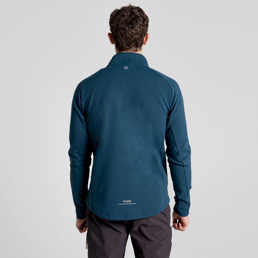 Dark Blue Craghoppers Dynamic Pro Half Zip Men's Sweaters | LUC6353JY