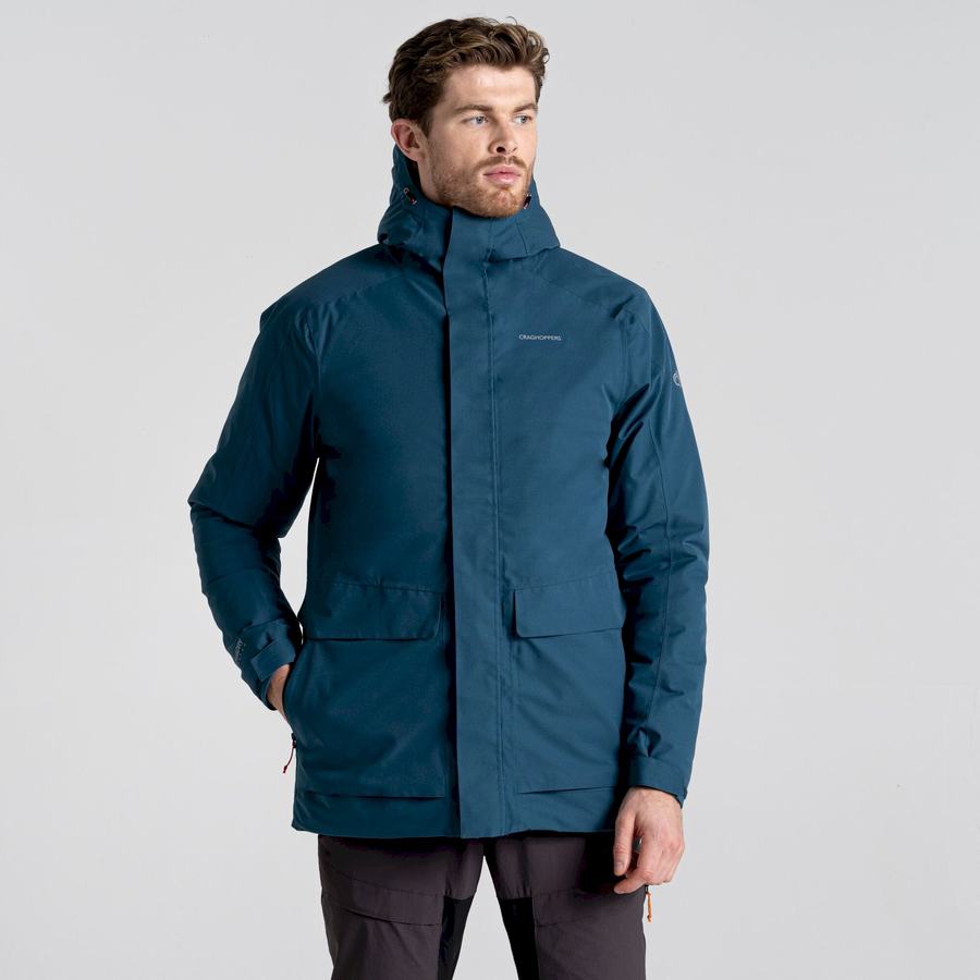 Dark Blue Craghoppers Lorton Thermic Men's Jackets | QEU9799TD