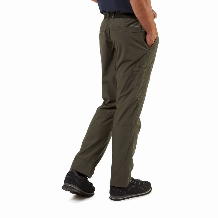 Dark Green Craghoppers Kiwi Boulder Men's Trousers | BLZ8996YQ