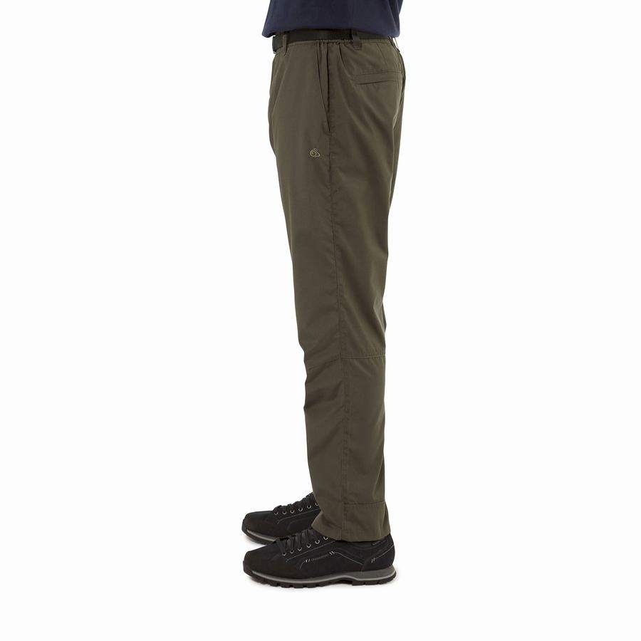 Dark Green Craghoppers Kiwi Boulder Men's Trousers | BLZ8996YQ