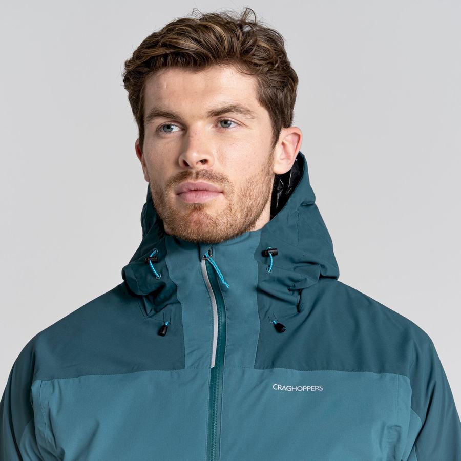 Dark Green Craghoppers Waterproof Gryffin Men's Jackets | EQU2744BB