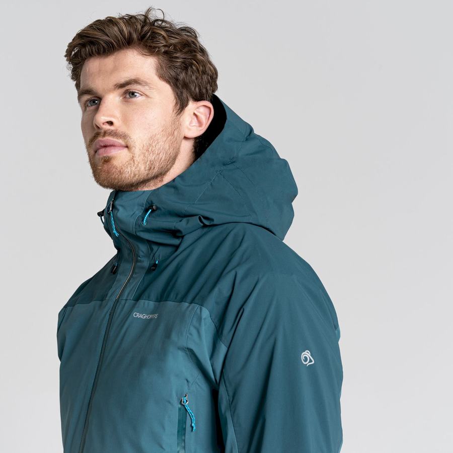 Dark Green Craghoppers Waterproof Gryffin Men's Jackets | EQU2744BB