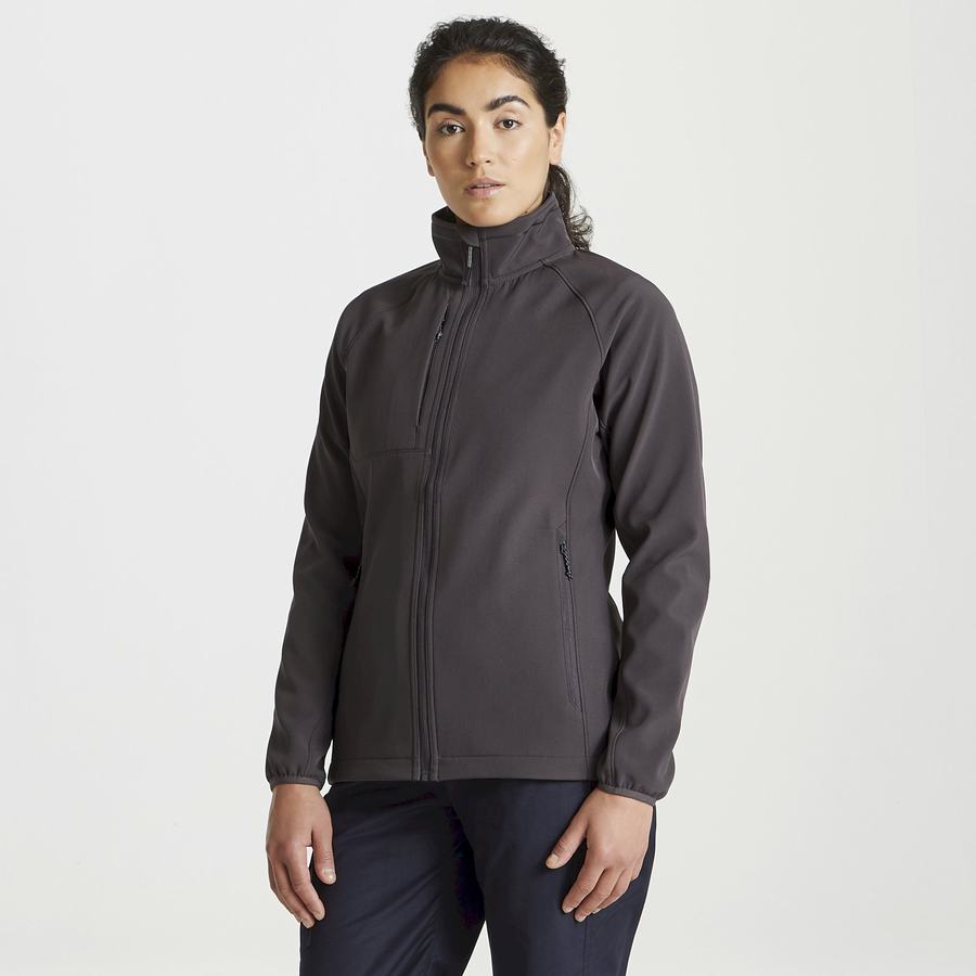 Dark Grey Craghoppers Expert Basecamp Softshell Women's Jackets | KVZ2274UV