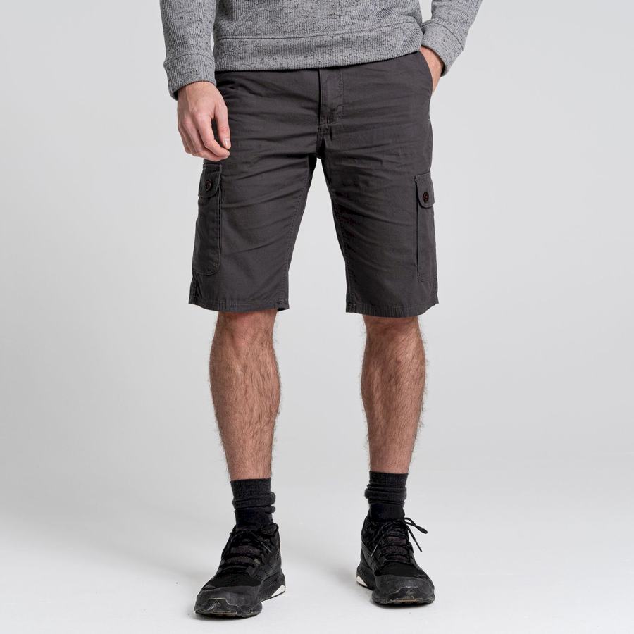 Dark Grey Craghoppers Thallon Men's Shorts | AWI9677BL