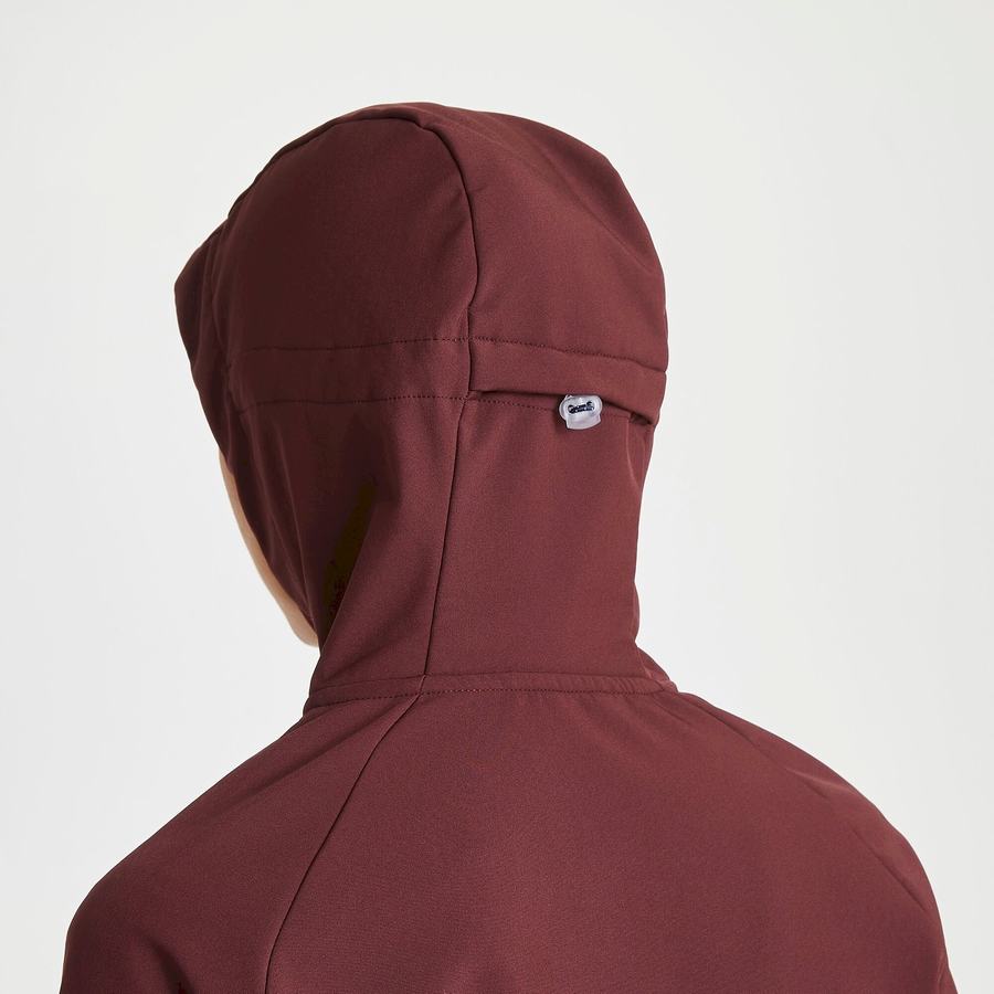 Dark Red Craghoppers Kalti Weatherproof Hooded Women's Jackets | UUM6145BF