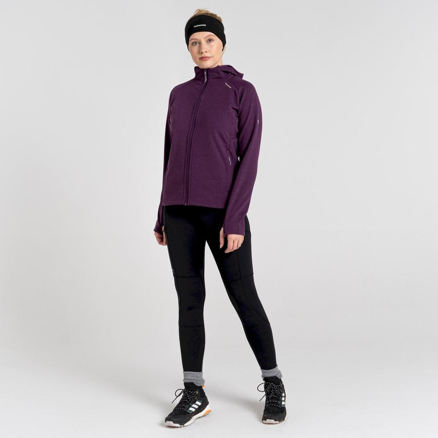 Deep Purple Craghoppers Dynamic Pro Hooded Women's Sweaters | BJQ2485WV