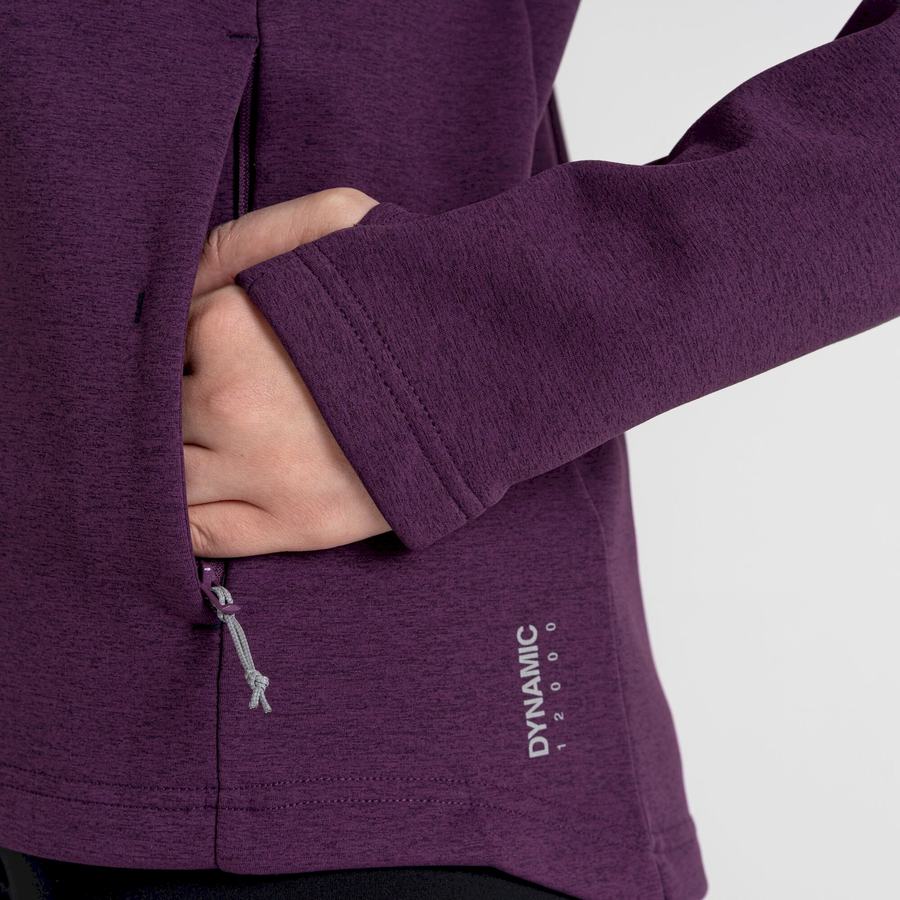 Deep Purple Craghoppers Dynamic Pro Hooded Women's Sweaters | BJQ2485WV