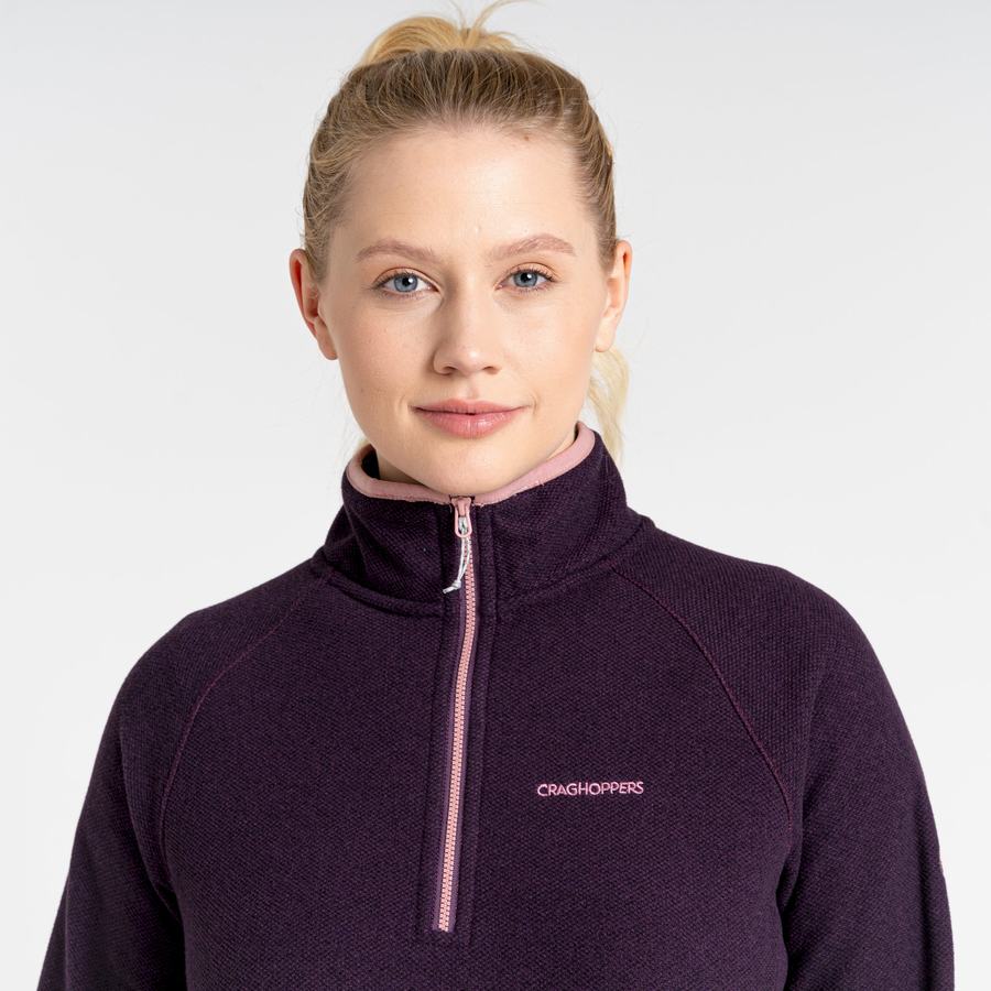 Deep Purple Craghoppers Milia Half Zip Women's Sweaters | BCI7280XC