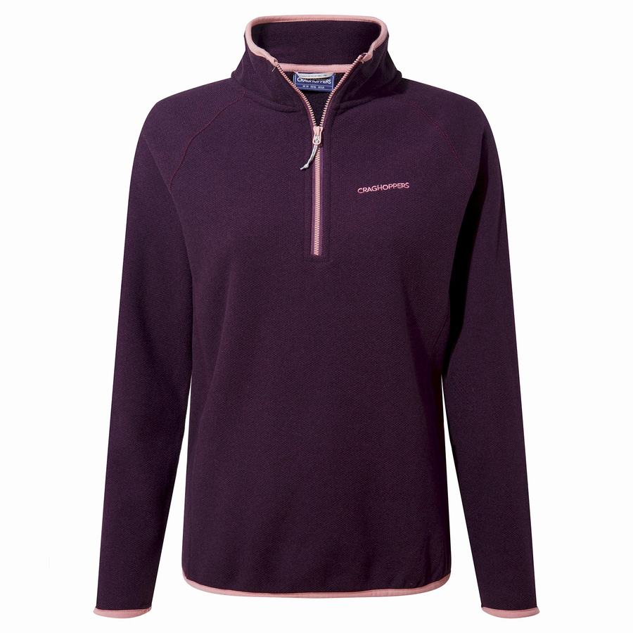 Deep Purple Craghoppers Milia Half Zip Women's Sweaters | BCI7280XC