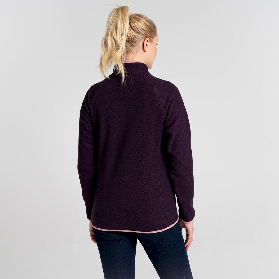 Deep Purple Craghoppers Milia Half Zip Women's Sweaters | BCI7280XC