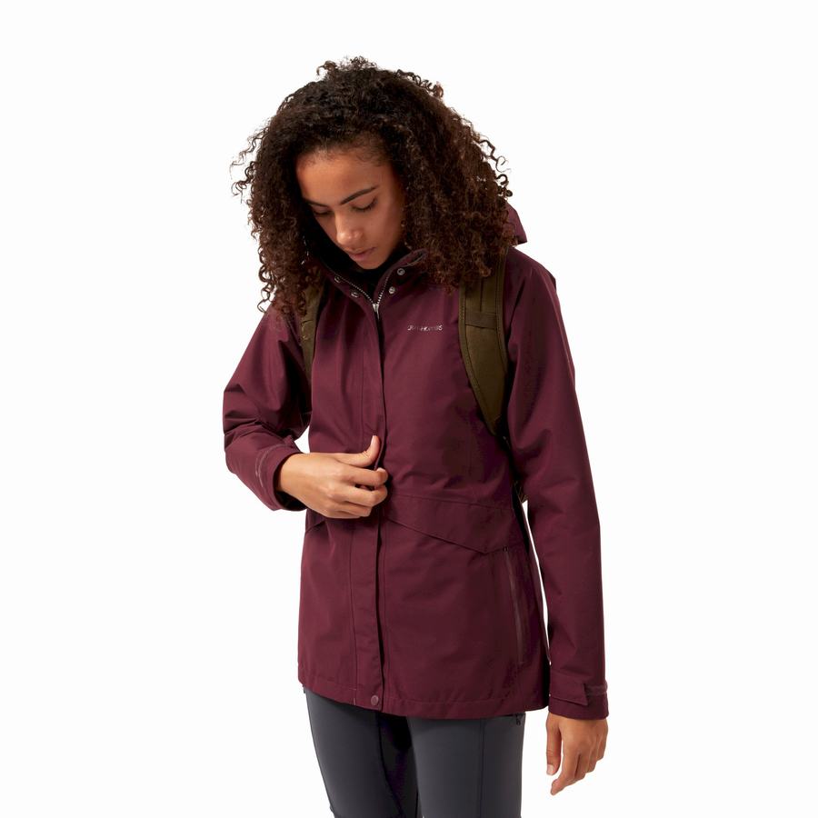 Deep Red Craghoppers Ellis GORE-TEX Women's Jackets | JRY9441ZQ