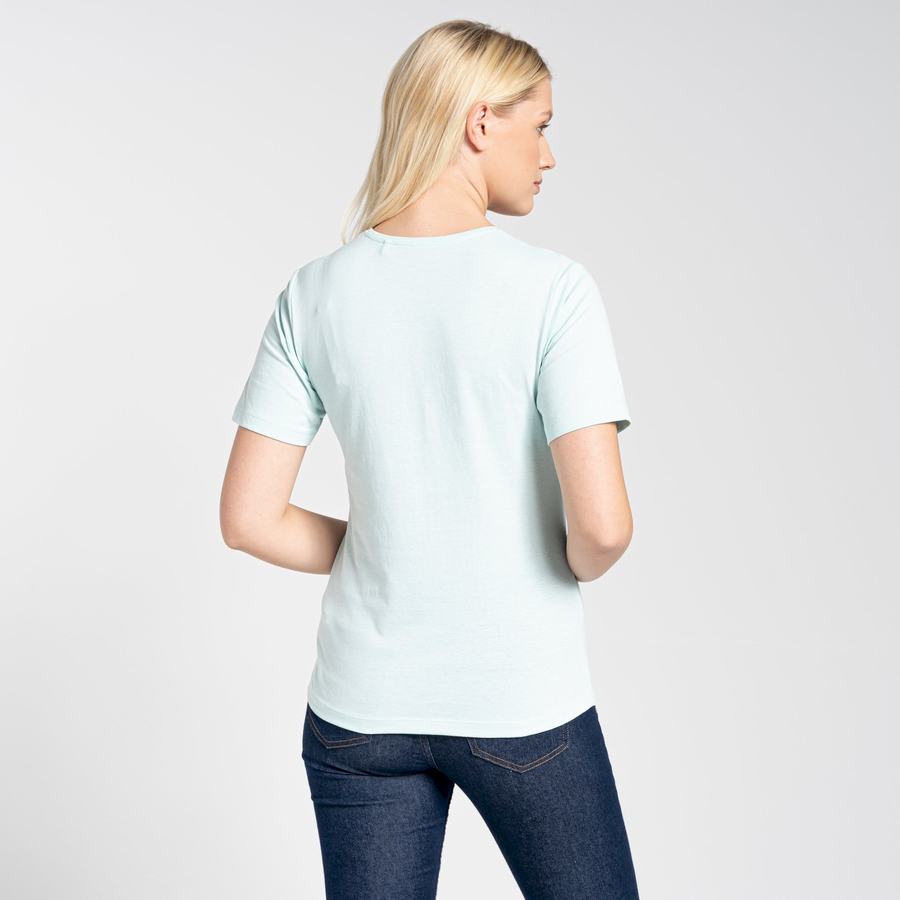 Green Craghoppers Ally Short Sleeved Women's T-Shirts | TZN6715TS