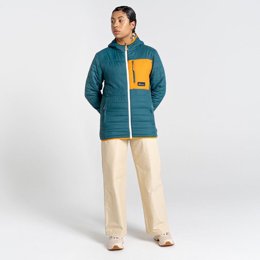 Green Craghoppers Cameo CompressLite Hooded Women's Jackets | KVN6230VN