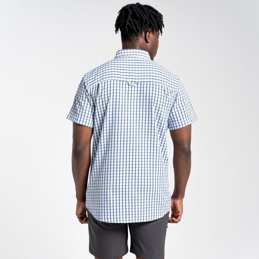 Green Craghoppers Dawson Short Sleeved Men's Shirts | UDG6080KX