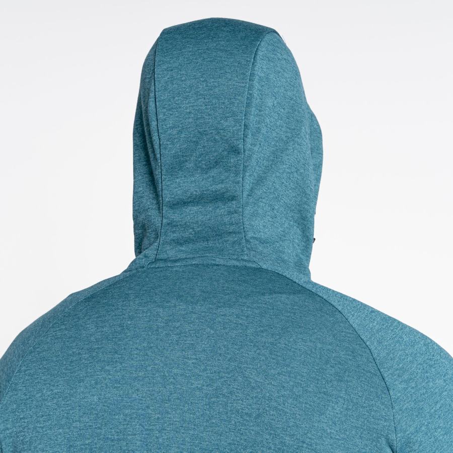 Green Craghoppers Dynamic Hooded Half Zip Top Men's T-Shirts | PMZ853BE