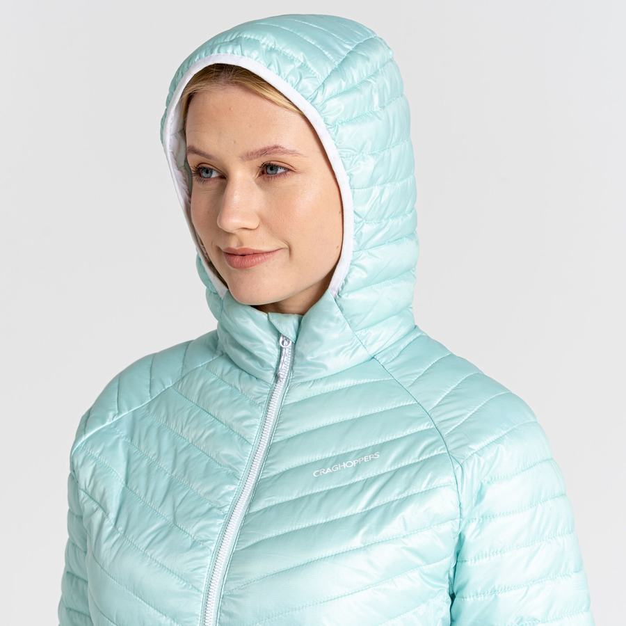 Green Craghoppers Insulated ExpoLite Hooded Women's Jackets | HHN3757OP