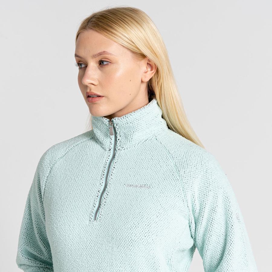 Green Craghoppers Lilian Half Zip Women's Sweaters | AMA6745XE