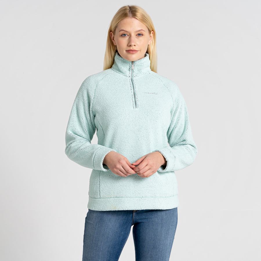 Green Craghoppers Lilian Half Zip Women's Sweaters | AMA6745XE