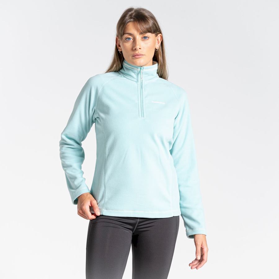 Green Craghoppers Miska Half Zip Women's Sweaters | OZH1930BH