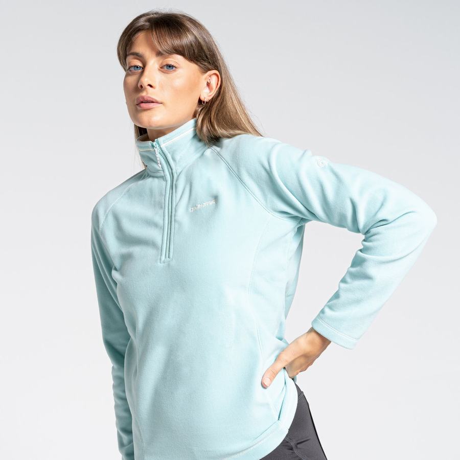 Green Craghoppers Miska Half Zip Women's Sweaters | OZH1930BH