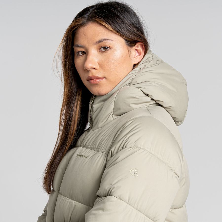 Green Craghoppers Narlia Insulated Hooded Women's Jackets | VBW3130LX