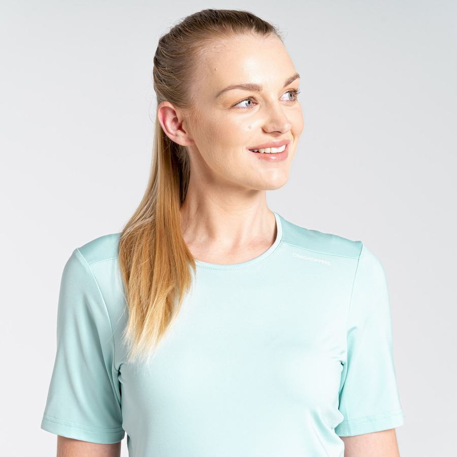 Green Craghoppers NosiLife Candella Short Sleeved Women's T-Shirts | XTV9164OT