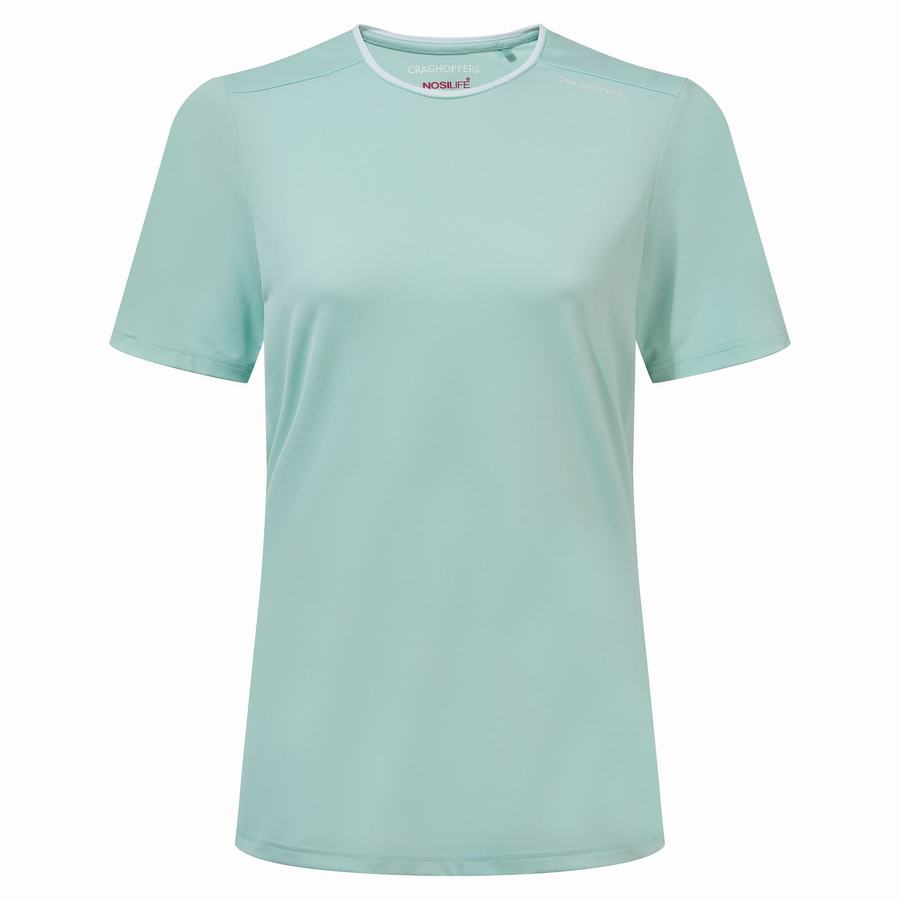 Green Craghoppers NosiLife Candella Short Sleeved Women's T-Shirts | XTV9164OT