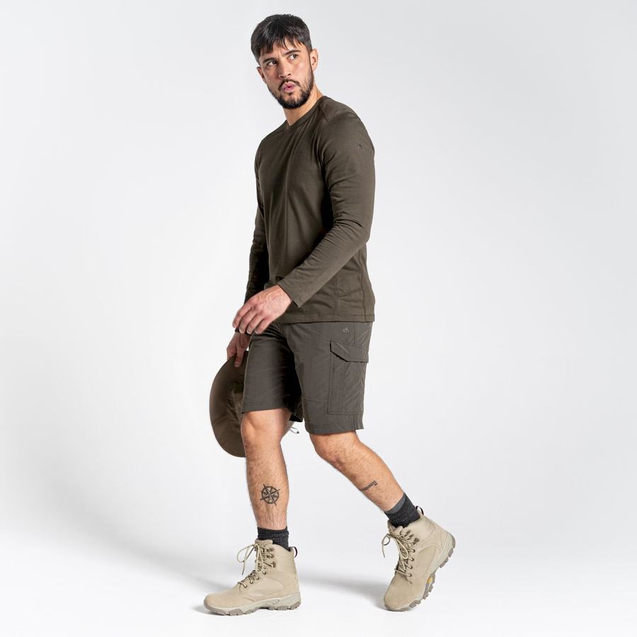 Green Craghoppers NosiLife Cargo II Men's Shorts | VFS5116OH