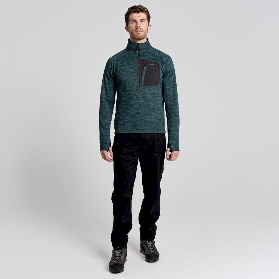 Green Craghoppers Tarbert Half Zip Men's Sweaters | MDD2649JS