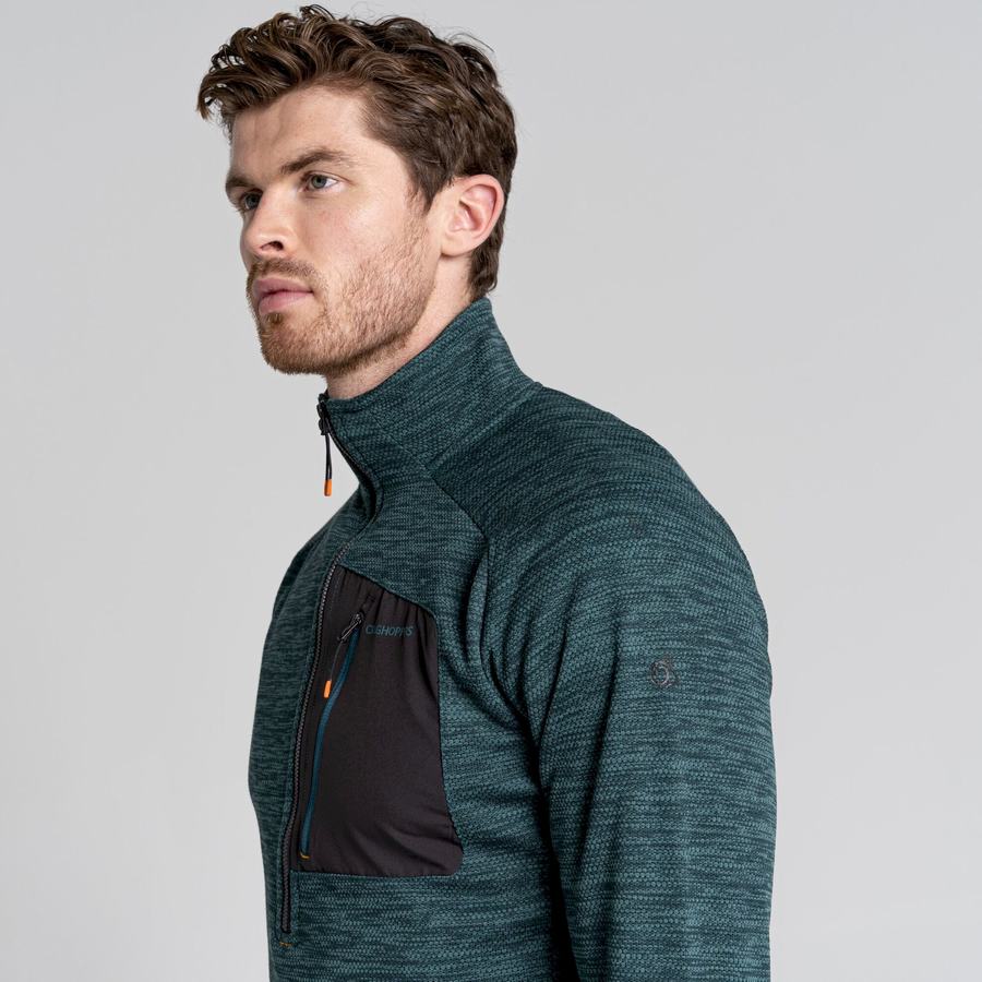 Green Craghoppers Tarbert Half Zip Men's Sweaters | MDD2649JS