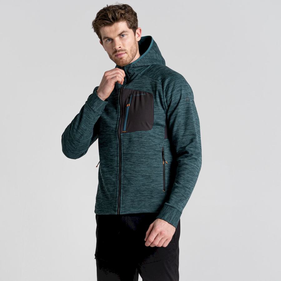 Green Craghoppers Tarbert Hooded Men's Jackets | LXI2715JD